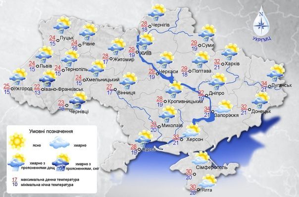 погода на 28 червня