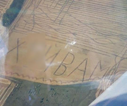 Напис на полі