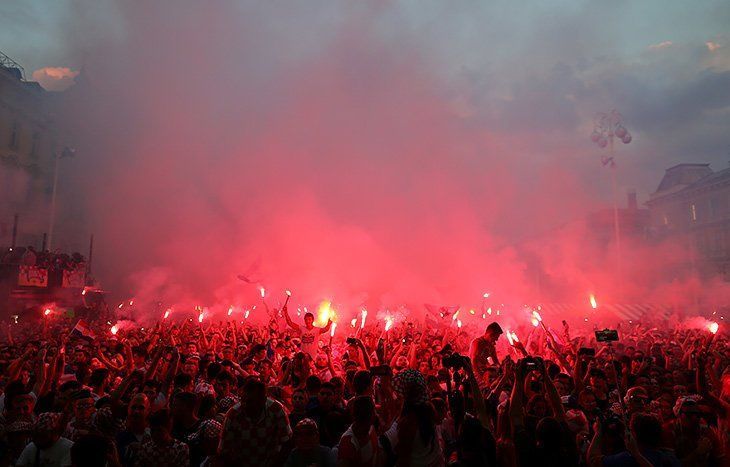 Загреб, святкування виходу до півфіналу ЧС