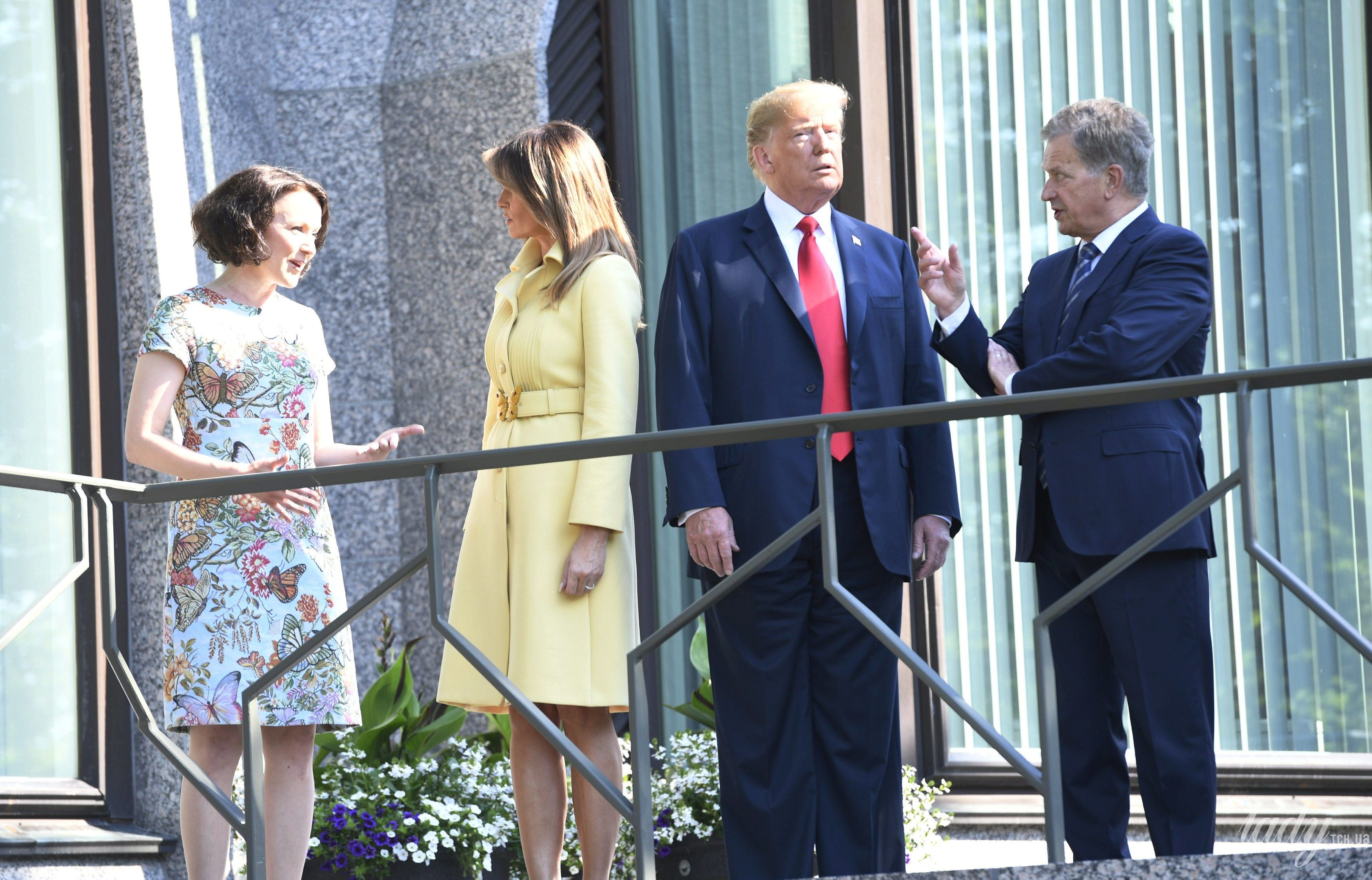 Дональд Трамп, первая леди Мелания Трамп, президент Финляндии Саули Ниинисто, его жена Дженни Хаукио_4