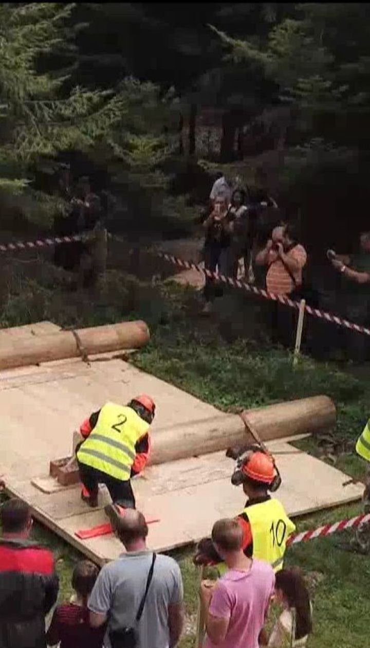 Кращі буковинські лісоруби змагалися на швидкість і вправність
