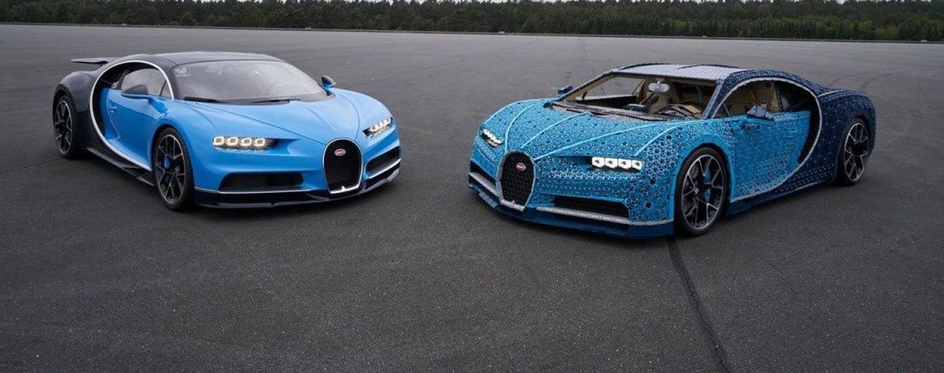 Игрушечный Bugatti Chiron разогнали до 20 км/час
