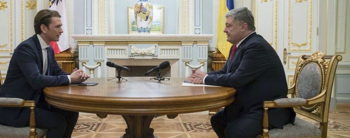 Санкции против России и восстановление Донбасса: о чем договорились Порошенко и Курц