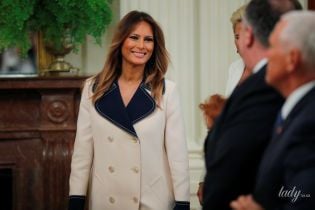 В шикарном платье-пальто: красивый выход Мелании Трамп
