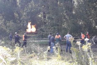 У Сумській області стався прорив газопроводу. Полум'я сягало верхівок дерев