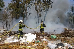 У Києві загорілися Русанівські сади