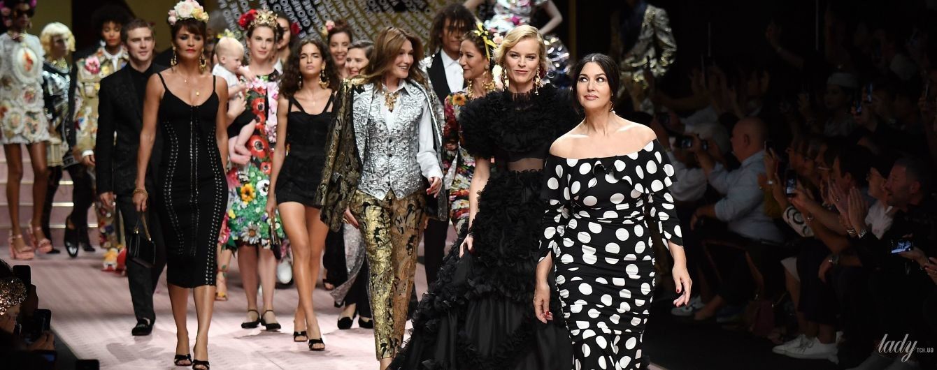 Зірковий склад: Беллуччі, Бруні і Герцигова дефілювали на шоу Dolce & Gabbana