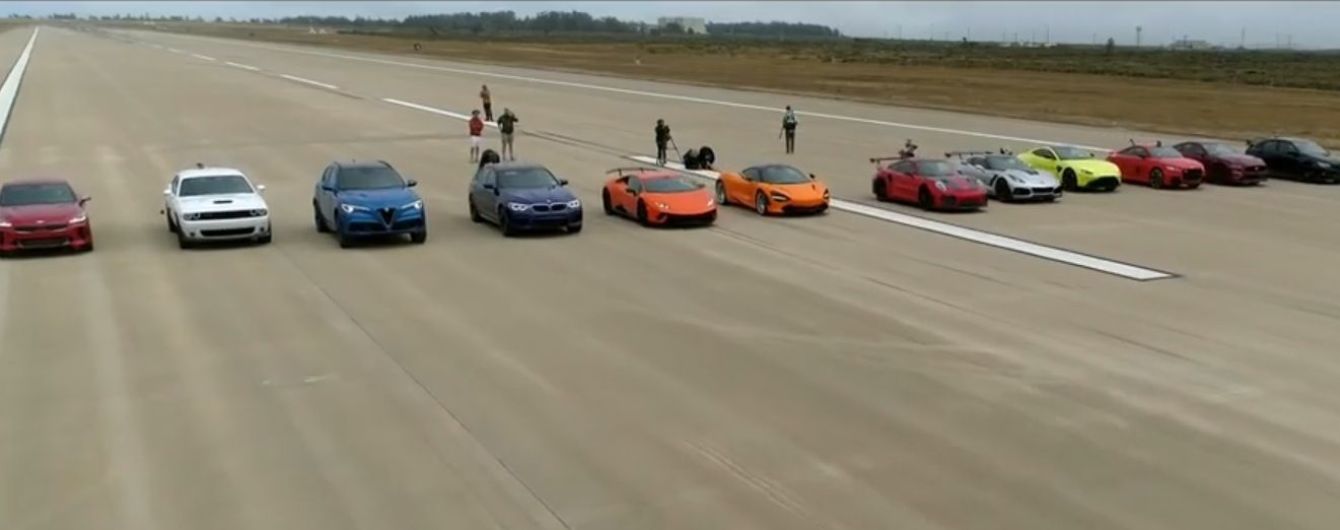 Авторитетне видання влаштувало драг-гонку найдинамічніших суперкарів