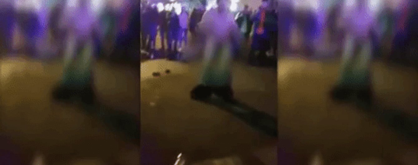 В Днепре после концерта "Время и Стекло" голый мужчина устроил "дикие танцы" на улице