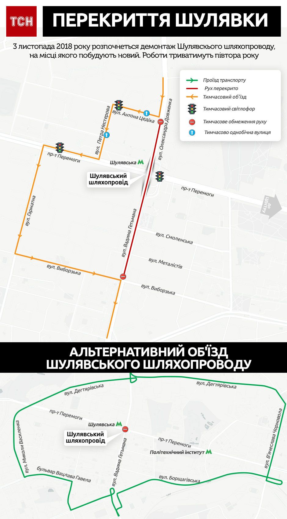 демонтаж Шулявського шляхопроводу, Шулявка, інфографіка