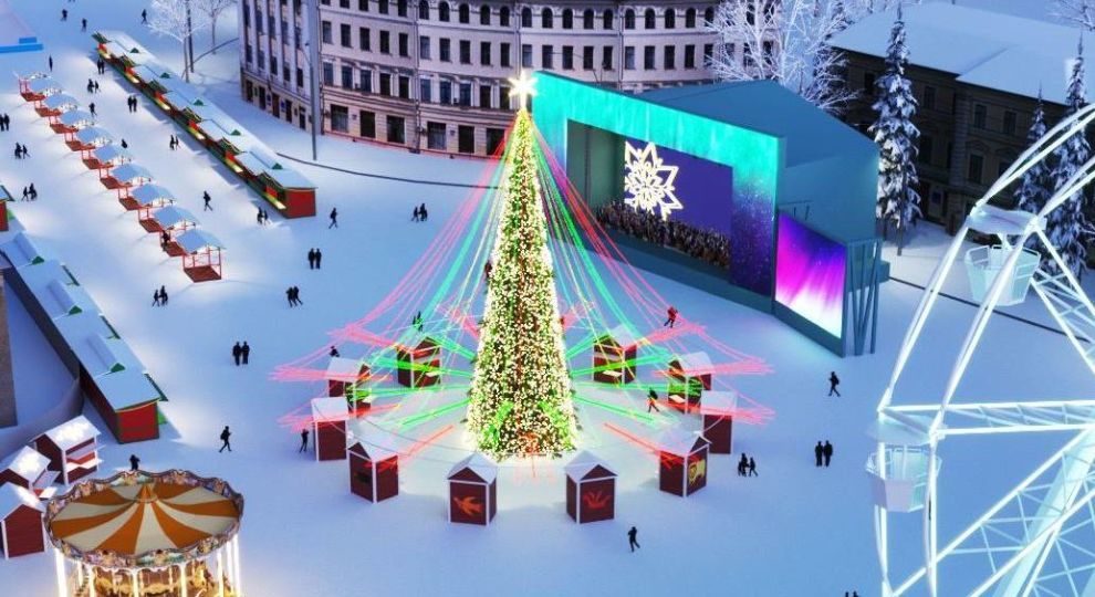 У центрі Києва встановлять дві великі ялинки та облаштують біля них новорічні містечка