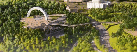 Мост между Владимирской горкой и Аркой дружбы народов откроют следующей весной. Проект