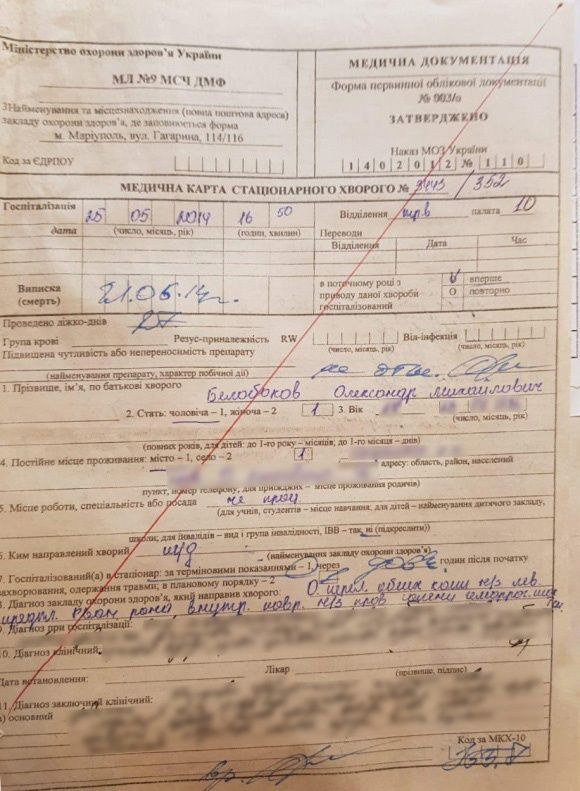 Медичні документи Бєлобокова, Ігри нескорених_1