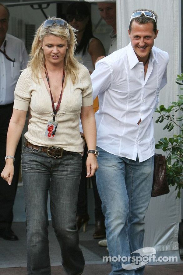   Schumacher with his wife 