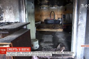 Подробности трагедии на Запорожье: трое детей были заперты в охваченном огнем доме