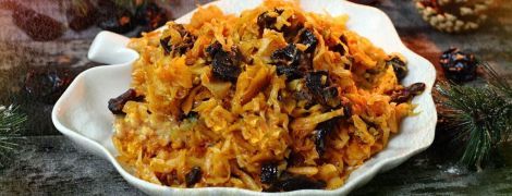 Авторская тушеная капуста с черносливом