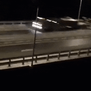 В окупованому Криму помітили колону військової техніки, яка прямувала Керченським мостом у бік РФ