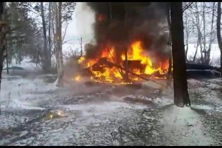 У Мережі публікують фото і відео з місця катастрофи гелікоптера в РФ