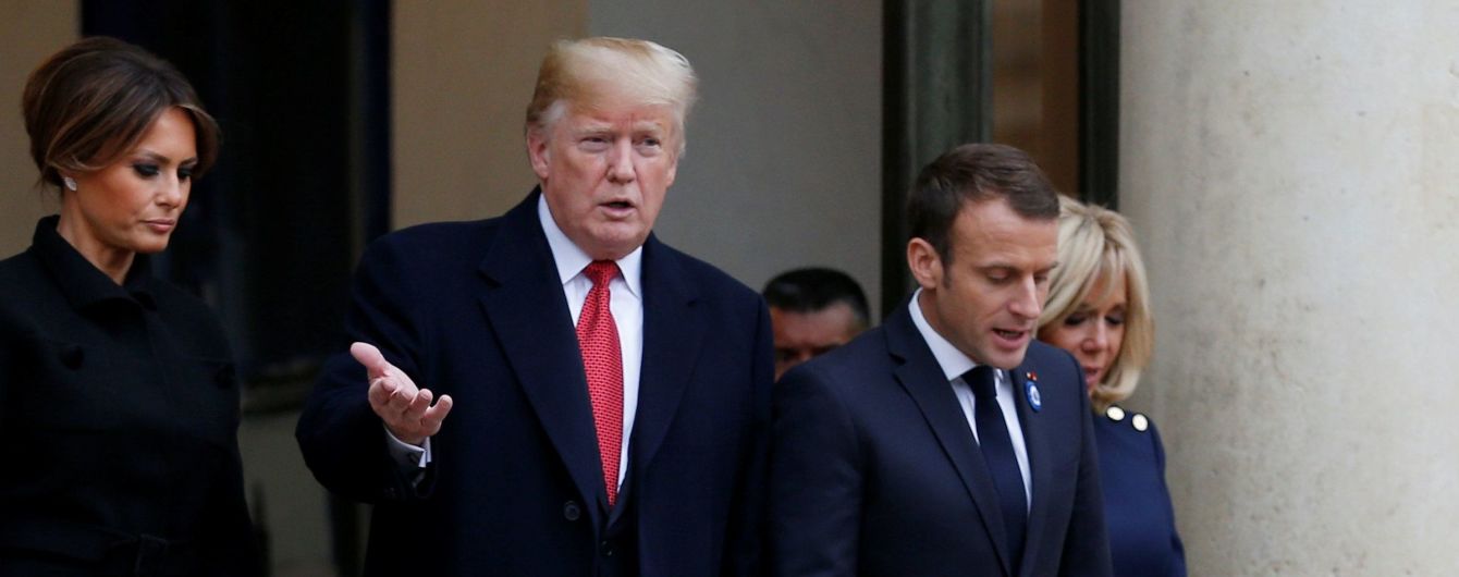 Трамп провел с Макроном "конструктивную беседу" в Париже после критики в сторону французского лидера