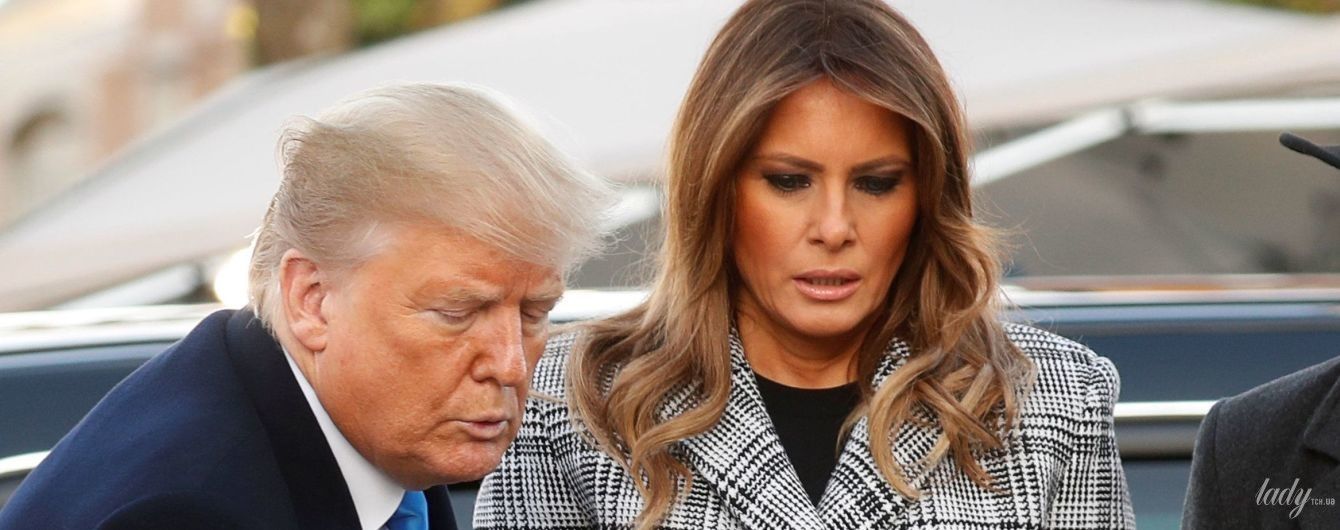 У картатому пальті і на шпильках: стильний вихід Меланії Трамп