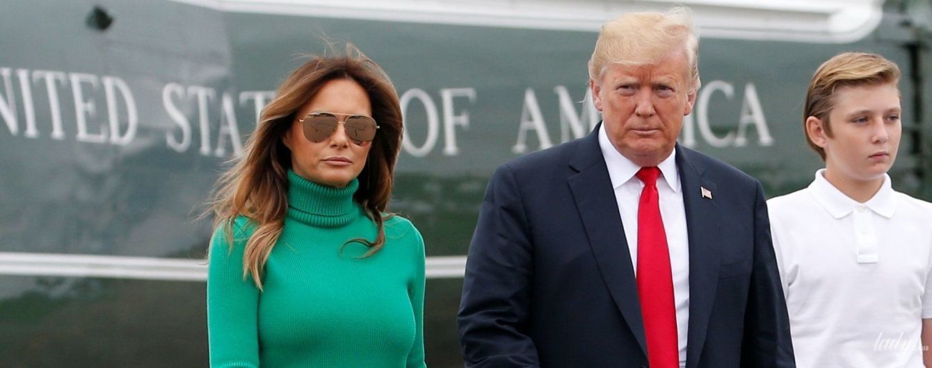 В белых джинсах и без каблуков: стильный образ Мелании Трамп