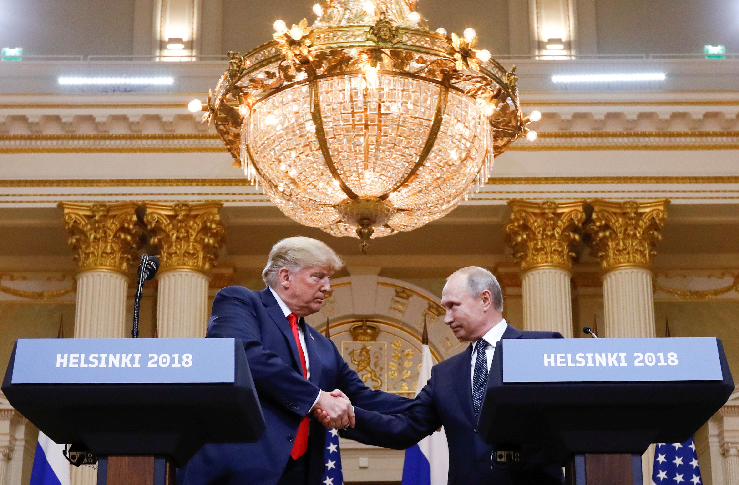 Трамп і Путін на прес-конференції