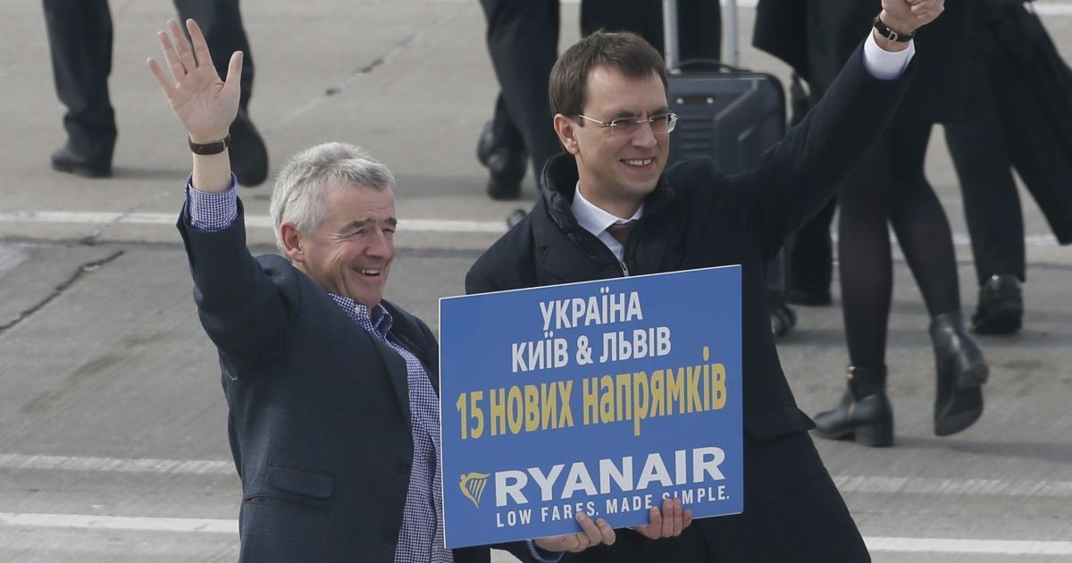 Омелян розповів про подальші плани Ryanair в Україні