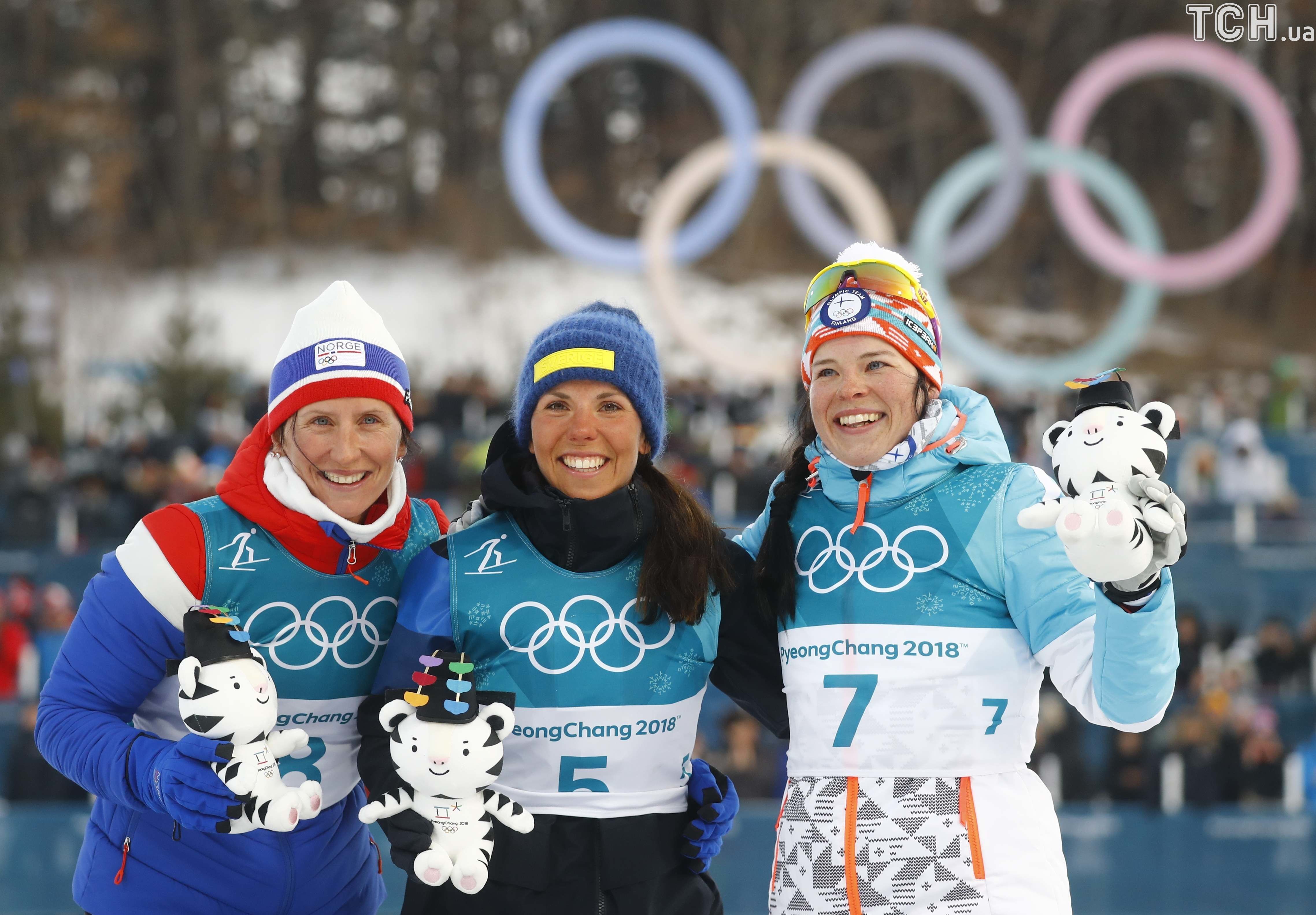Шарлотт Калла, Маріт Бьорген, Кріста Пармакоскі скіатлон пхенчхан