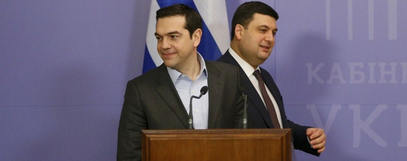 Премьер Греции Ципрас впервые посетил Украину и встретился с Гройсманом