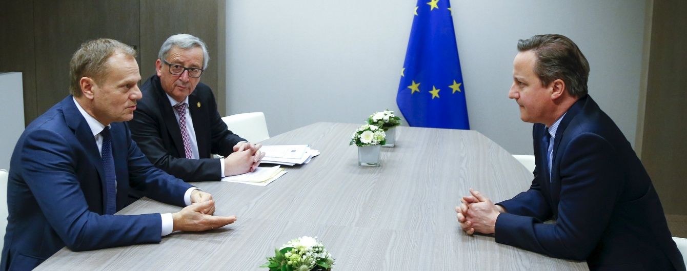 Туск повідомив про прогрес у напружених перемовинах щодо утримання Британії в ЄС