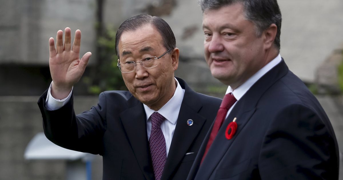 Пан Ги Мун встретится с Порошенко, Обамой и Путиным