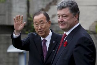 Порошенко обговорив із Пан Гі Муном розміщення миротворців на Донбасі