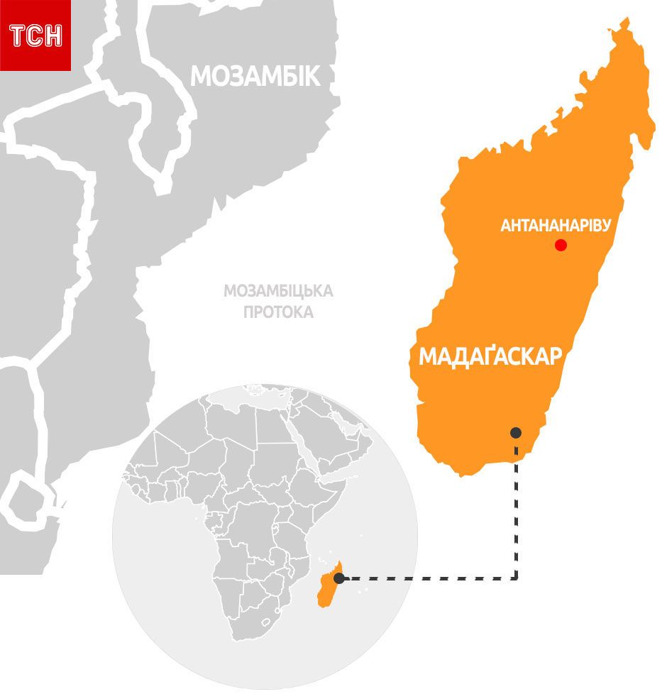 Мадагаскар, мапа, для блогів