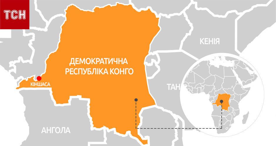 ДР Конго, мапа, для блогів