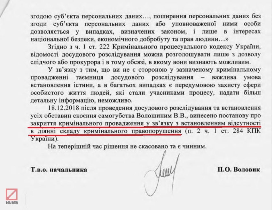 владислав волошин, смерть, поліція
