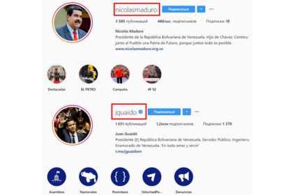   The instagram of Maduro 