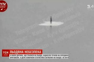 У Києві дитину на шматку криги понесло від берега на середину водойми