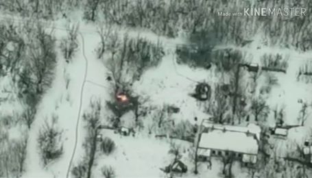 У мережі оприлюднили відео знищення українськими військовими БМП бойовиків на Світлодарській дузі