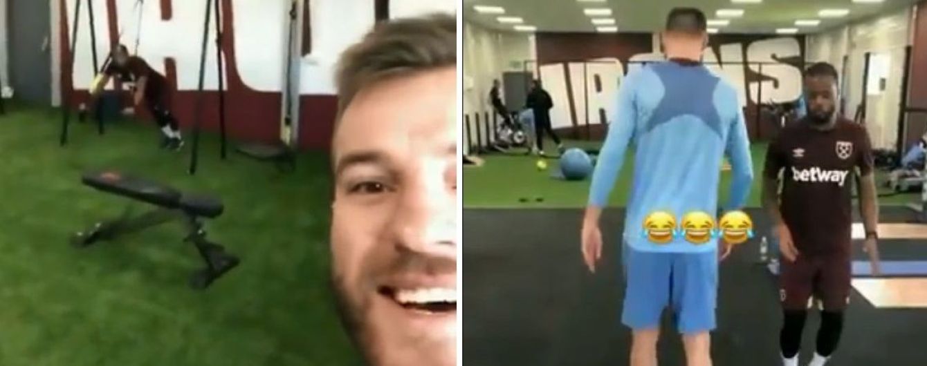 Ярмоленко подурачился в тренажерке и прокричал знаменитое "I love this game"