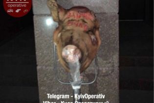 До офісу журналіста Гордона невідомі підкинули голову свині