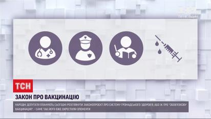 Верховна Рада розглядає законопроєкт про "обов'язкову вакцинацію" українців