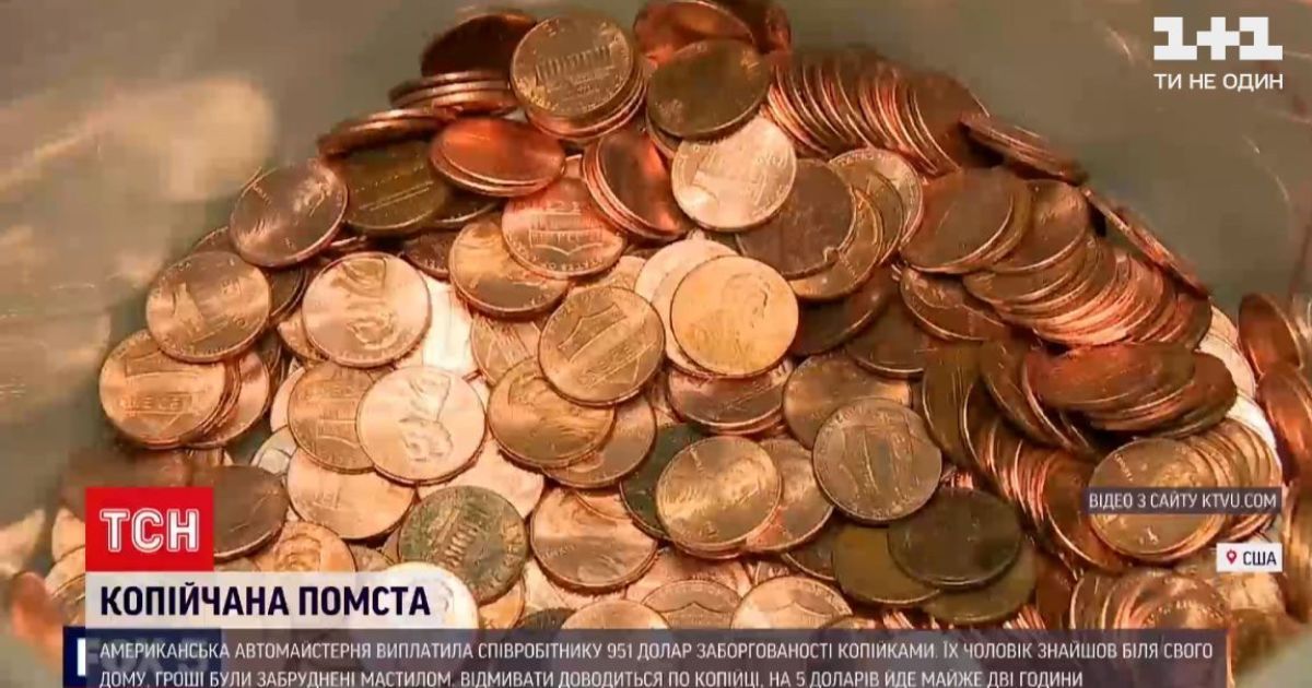 Рассчитались до копейки: в США автомастерская выплатила сотруднику задолженность кучей грязных монет