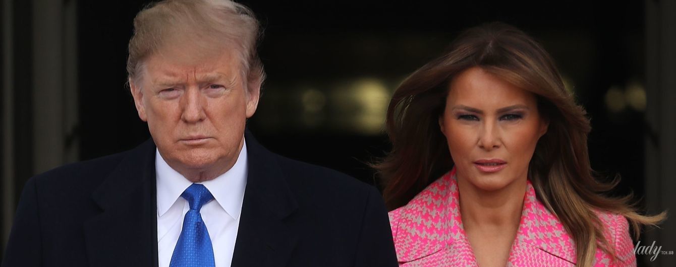 Вона бездоганна: Меланія Трамп у рожевому пальті і човниках з’явилася на офіційній зустрічі