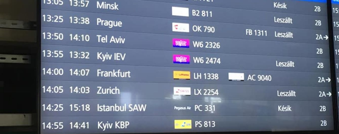 Три европейских аэропорта сменили название украинской столицы Kiev на Kyiv