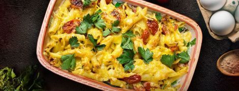Простая запеканка из макарон