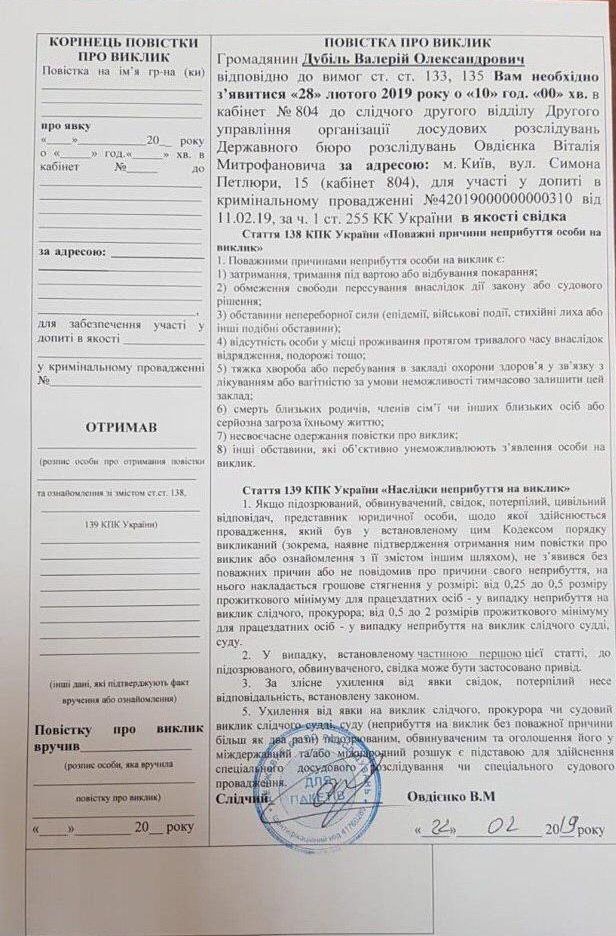 glavcom.ua "Батьківщина" Валерія Дубіля