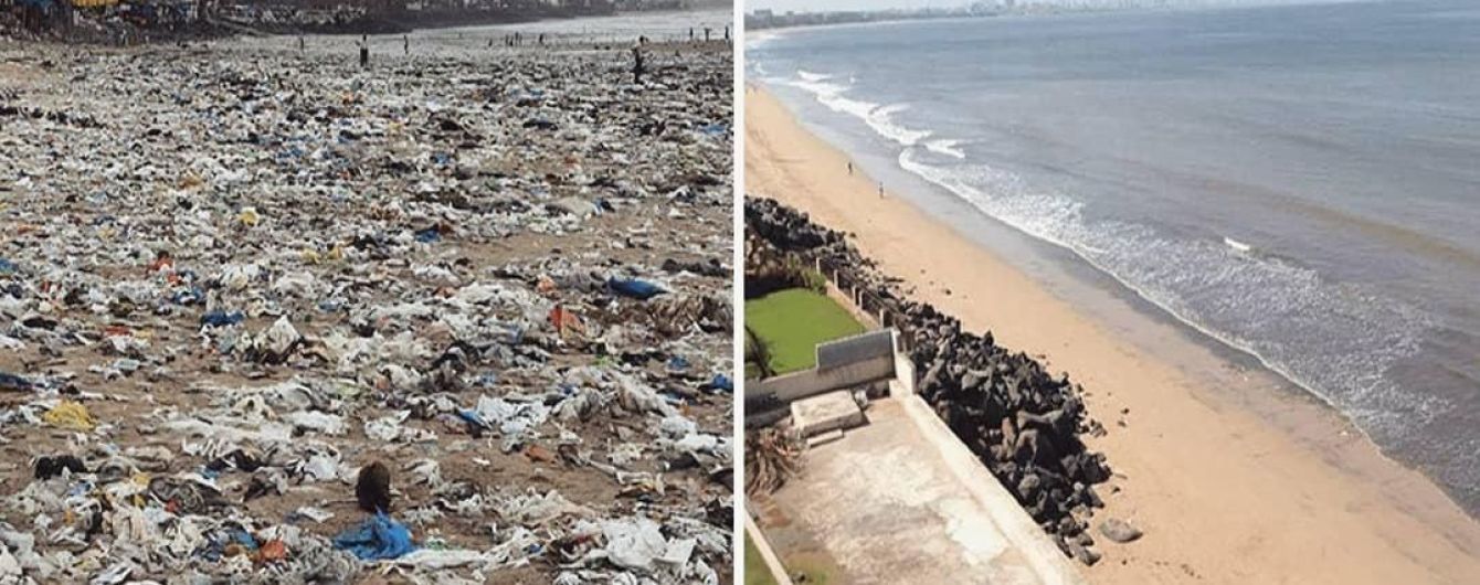 Флешмоб #trashtag: юзеры убирают кучи мусора и показывают разительную разницу "до и после"