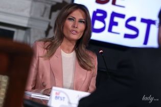 В розовом жакете и с красивым макияжем: деловой аутфит Мелании Трамп