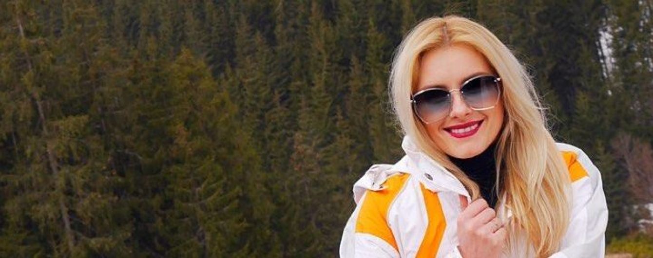 Ирина Федишин показала, как ее дети впервые попробовали лыжный спорт