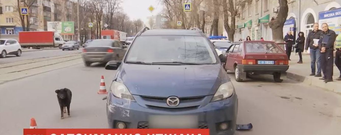 В Днепре водители ловили беглеца, который сбил женщину на переходе